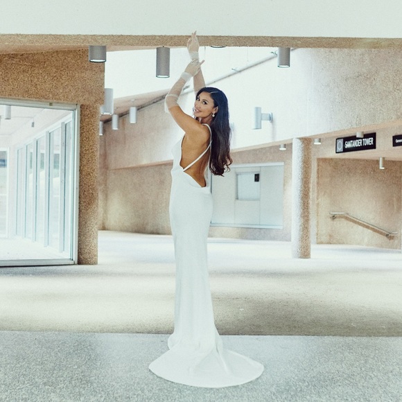 REVOLVE CROSS BACK BIAS GOWN - Picture 5 of 6